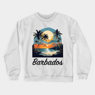 Barbados Sunset (with Black Lettering) Crewneck Sweatshirt